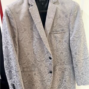 INC International Concepts Silver Paisley Jacquard Blazer - XL